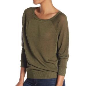 J. Crew Dark Olive Green Women's Crew Neck Sweater